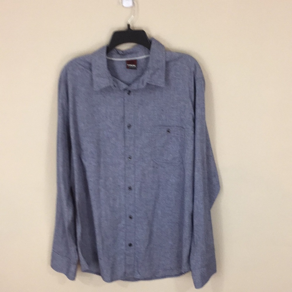 Tony Hawk Insignia Blue Long Sleeve Button Down Shirt Size XXL NWT